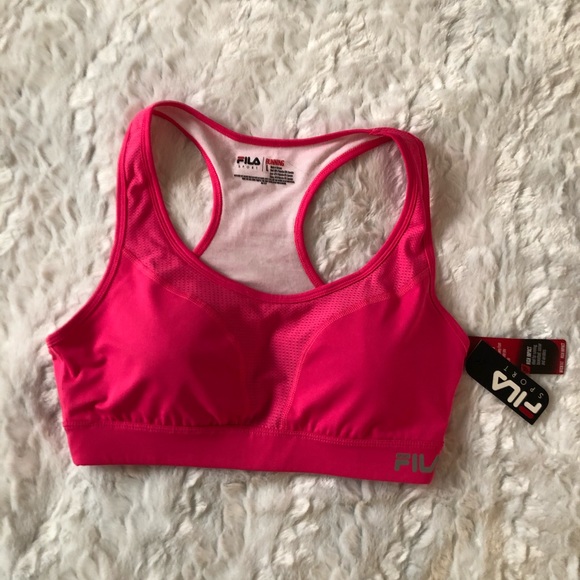 red fila sports bra